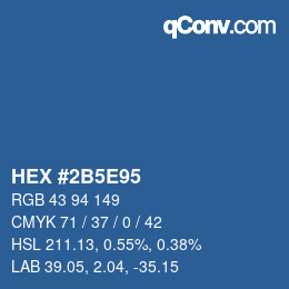 Color code: HEX #2B5E95 | qconv.com