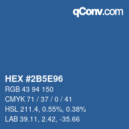 Color code: HEX #2B5E96 | qconv.com