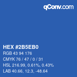 Color code: HEX #2B5EB0 | qconv.com
