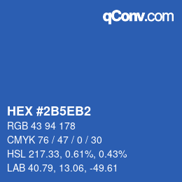 Color code: HEX #2B5EB2 | qconv.com