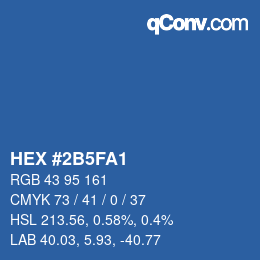 Color code: HEX #2B5FA1 | qconv.com