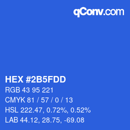 Color code: HEX #2B5FDD | qconv.com