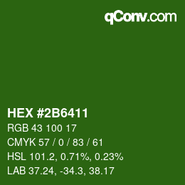 Color code: HEX #2B6411 | qconv.com