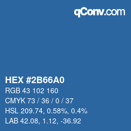 Color code: HEX #2B66A0 | qconv.com