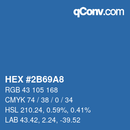 Color code: HEX #2B69A8 | qconv.com