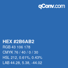 カラーコード: HEX #2B6AB2 | qconv.com