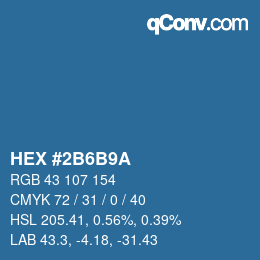 Color code: HEX #2B6B9A | qconv.com