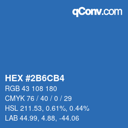 Color code: HEX #2B6CB4 | qconv.com