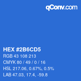 Color code: HEX #2B6CD5 | qconv.com