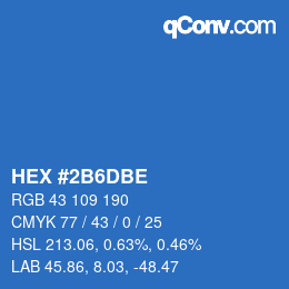 Color code: HEX #2B6DBE | qconv.com