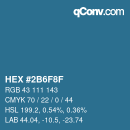 Color code: HEX #2B6F8F | qconv.com