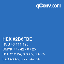 Color code: HEX #2B6FBE | qconv.com