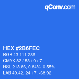 Color code: HEX #2B6FEC | qconv.com