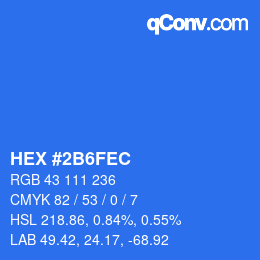 カラーコード: HEX #2B6FEC | qconv.com