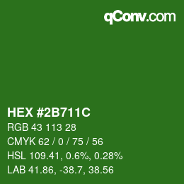Color code: HEX #2B711C | qconv.com
