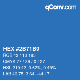 Color code: HEX #2B71B9 | qconv.com