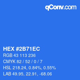 Color code: HEX #2B71EC | qconv.com