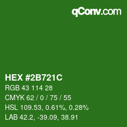 Color code: HEX #2B721C | qconv.com