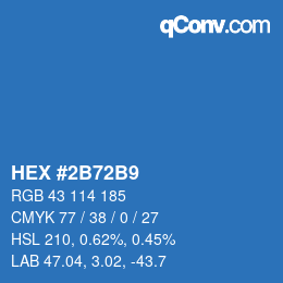 Color code: HEX #2B72B9 | qconv.com