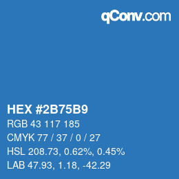 Color code: HEX #2B75B9 | qconv.com