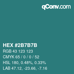 Color code: HEX #2B7B7B | qconv.com