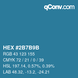Color code: HEX #2B7B9B | qconv.com