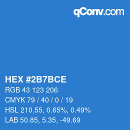 Color code: HEX #2B7BCE | qconv.com