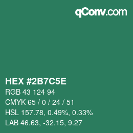 Color code: HEX #2B7C5E | qconv.com