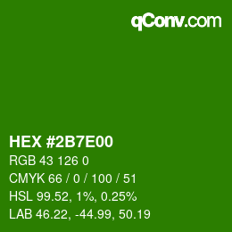 Color code: HEX #2B7E00 | qconv.com