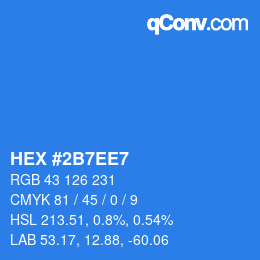 Color code: HEX #2B7EE7 | qconv.com