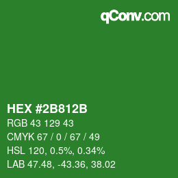 Color code: HEX #2B812B | qconv.com