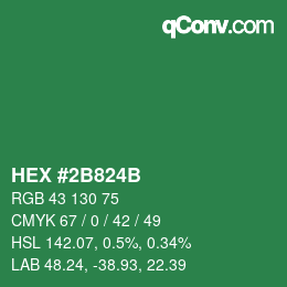 Color code: HEX #2B824B | qconv.com