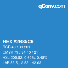 Color code: HEX #2B85C9 | qconv.com
