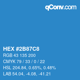 Color code: HEX #2B87C8 | qconv.com