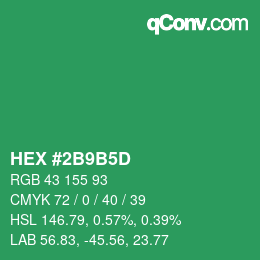 カラーコード: HEX #2B9B5D | qconv.com