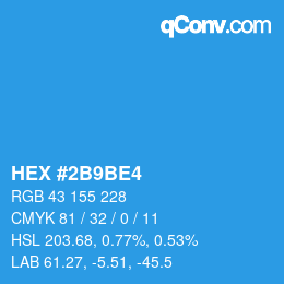 Color code: HEX #2B9BE4 | qconv.com