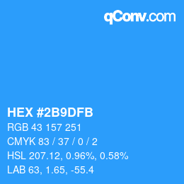 Color code: HEX #2B9DFB | qconv.com