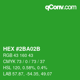 Color code: HEX #2BA02B | qconv.com