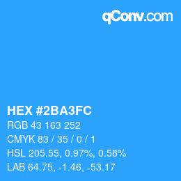 Color code: HEX #2BA3FC | qconv.com