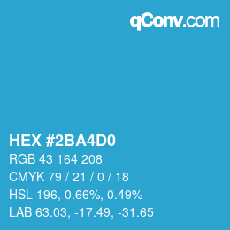 Color code: HEX #2BA4D0 | qconv.com