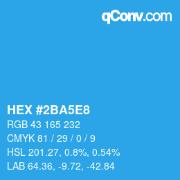 Color code: HEX #2BA5E8 | qconv.com