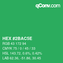 Código de color: HEX #2BAC5E | qconv.com