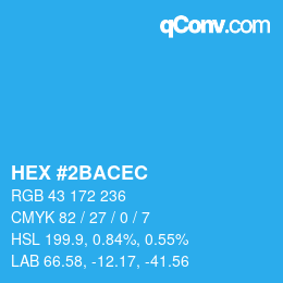Code couleur: HEX #2BACEC | qconv.com