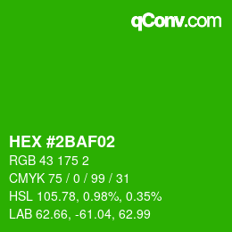 Color code: HEX #2BAF02 | qconv.com