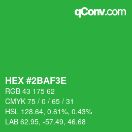 Color code: HEX #2BAF3E | qconv.com