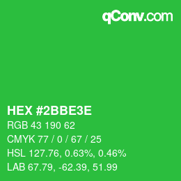 Color code: HEX #2BBE3E | qconv.com