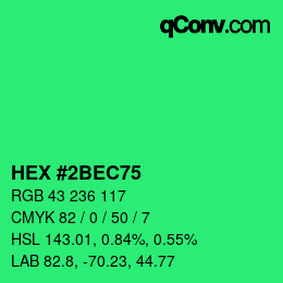 Color code: HEX #2BEC75 | qconv.com