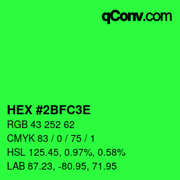 Color code: HEX #2BFC3E | qconv.com