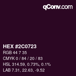 Color code: HEX #2C0723 | qconv.com