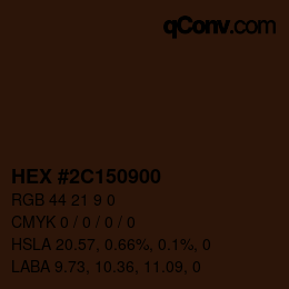 Color code: HEX #2C150900 | qconv.com